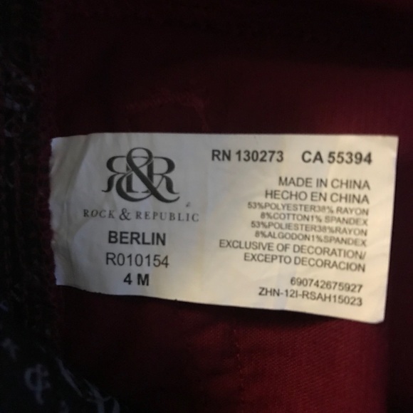 Rock Republic Poison Apple Skinny Jeans 